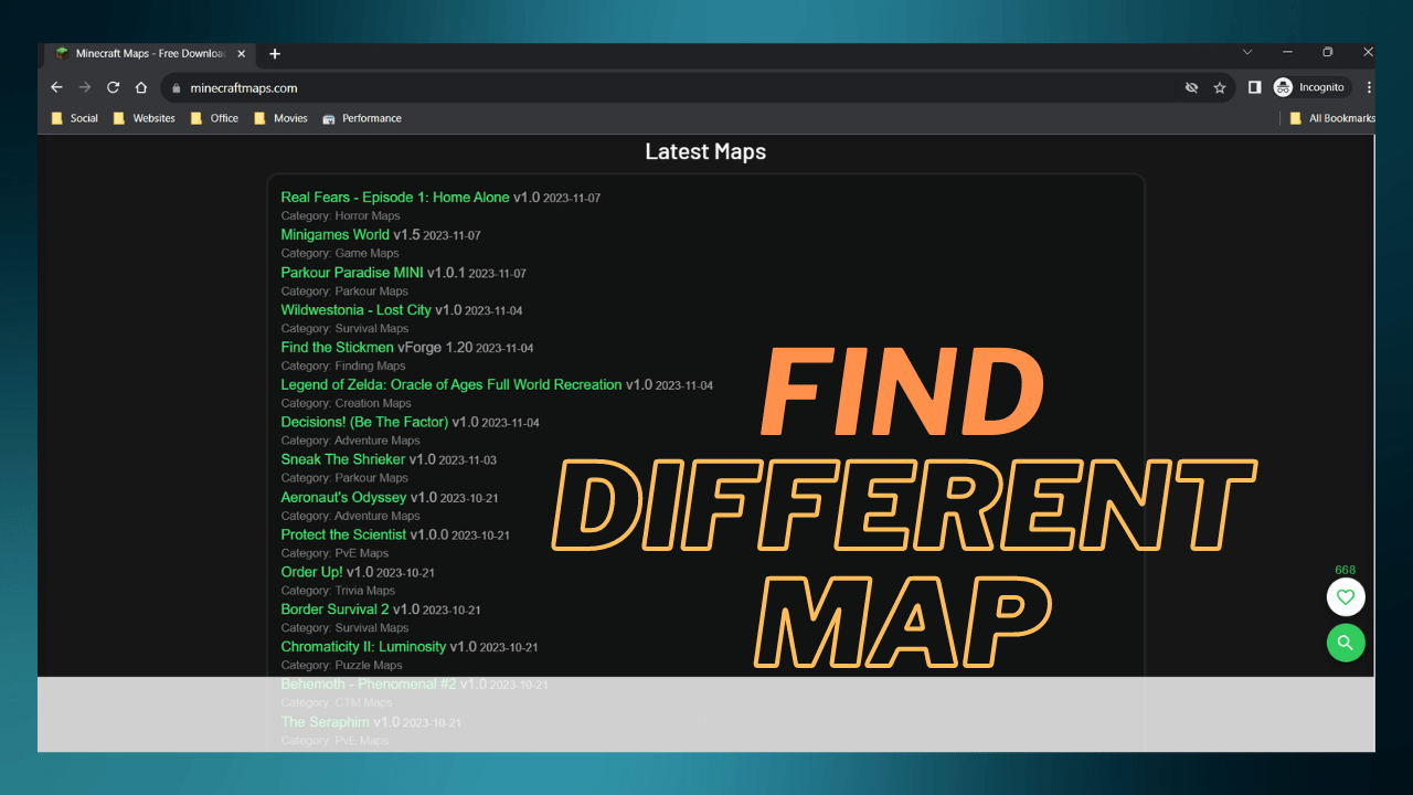 FIND DIFFERENT MAP