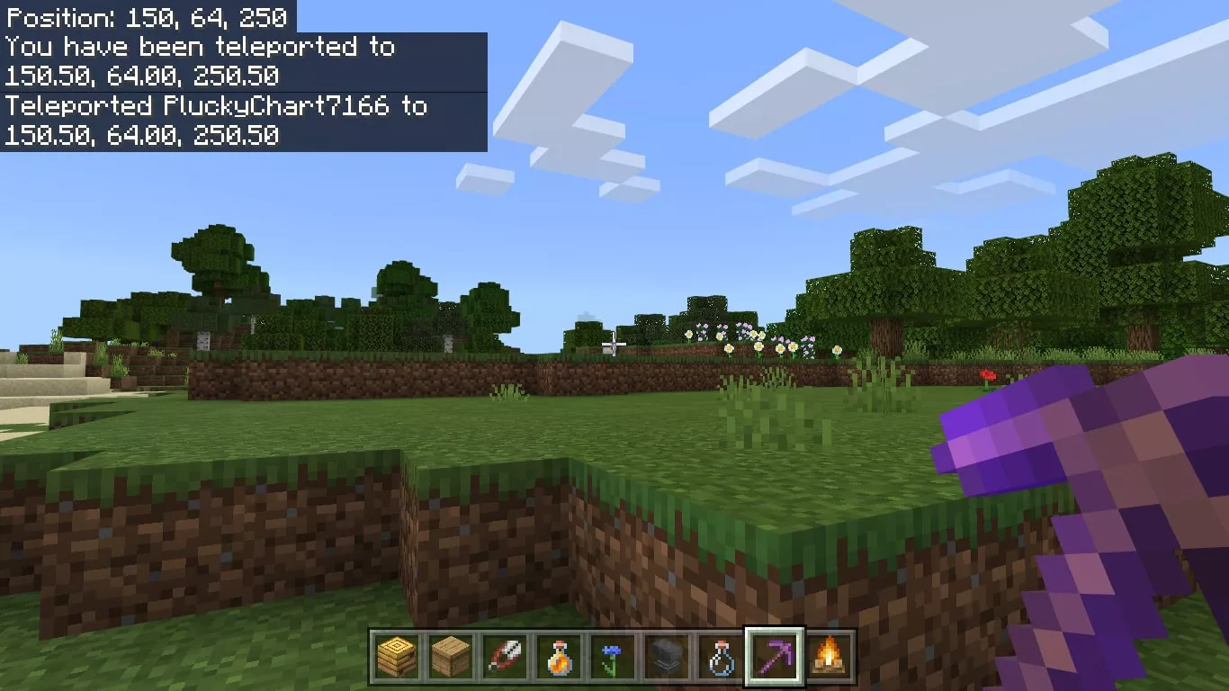 Teleporting in Minecraft through Commands Blocks (4)